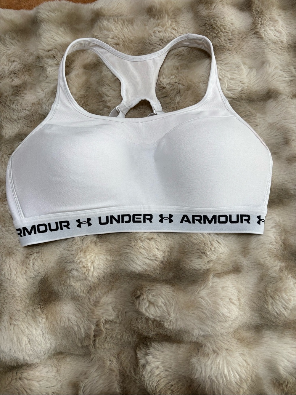 UA Crossback High Strappy Women’s Sports Bra- White- 36D